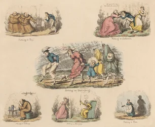 Set van Vier: Veel Gedoe om Niets of Illustraties van Gezegden