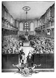 Interieur van het Lagerhuis, Westminster, Londen, 1742, c1902-1905