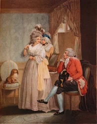 Aankleden voor het gemaskerd bal. Laetitia vlucht van reflectie naar openbare vermaak, 1789