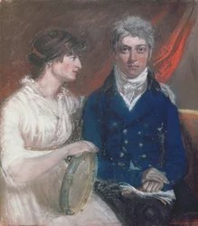 Portret van Benjamin Thompson en zijn vrouw