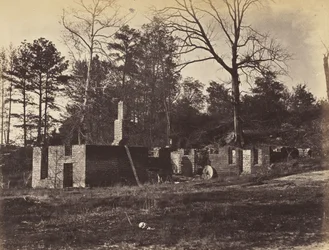Ruïnes op Gaines Mill, Virginia., april 1865