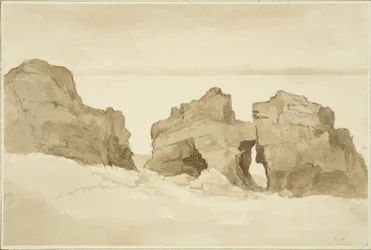 Rotsen aan de noordkant van Flat Holm [Castle Rock]