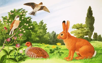 In de hoek van een veld