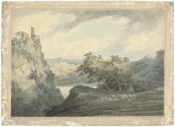 Italiaans berglandschap met het meer van Nemi ten zuiden van Rome