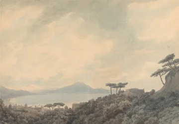 De baai van Napels vanaf Capodimonte