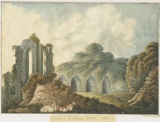 Croxden Abdij: aquarel schilderij