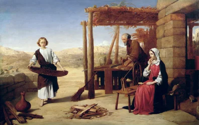 Onze Verlosser onderworpen aan zijn ouders in Nazareth
