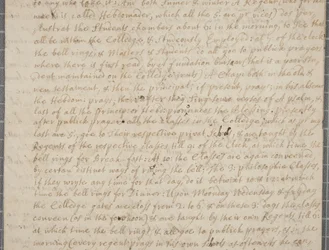 Een brief van John Row, een student in St Andrews, aan zijn oom