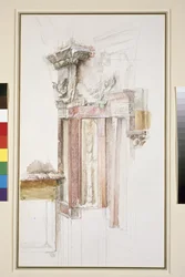 Pilaster op de gevel van Sant