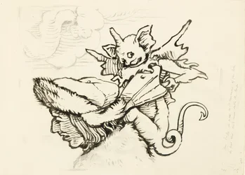 Het Hoofd van een Vrek: vergrote Tekening van Lützelburger