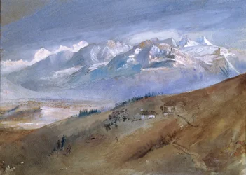 Uitzicht vanuit mijn raam in Mornex waar ik een jaar verbleef, 1862