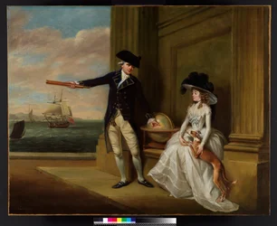 Portret van Kapitein en Mevrouw Hardcastle, 1785