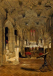 Koor Kapel, Aangrenzend aan de Beauchamp Kapel, Warwick, 1845