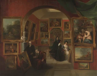 Het interieur van de British Institution Gallery