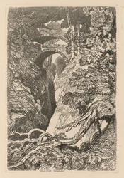 Liber Studiorum: Plaat 10, De Duivelsbrug, Cardinganshire, 1838