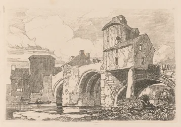Liber Studiorum: Plaat 26, Monnow Bridge, Monmouthshire