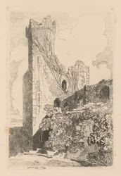 Liber Studiorum: Plaat 32, Caernarvon Castle, N. Wales, 1838