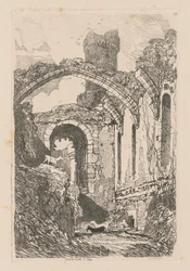 Liber Studiorum: Plaat 33, Conway Castle, N. Wales, 1838
