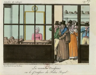 De Engelse wraak of, De banketbakkerij in het Palais Royal, c.1815