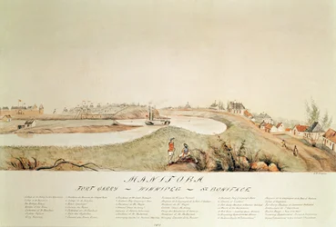 Manitoba, met een Hudson Bay Company Trading Station, 1871