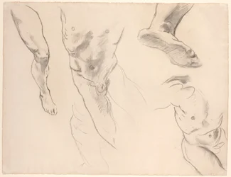 Figurenstudies van een naakte jongeling