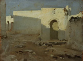 Moorse gebouwen in zonlicht, 1879-80