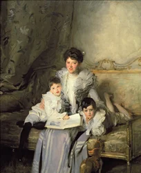 Mevrouw Knowles en haar kinderen
