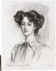 Portret van Lady Elsie Meyer, februari 1908