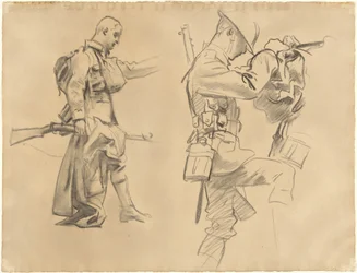 Studies voor "Gassed" (recto)