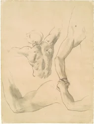 Studies voor Twee Klassieke Mannelijke Figuren die Worstelen, 1919-1920