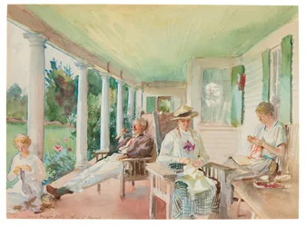 De Piazza; Op de veranda