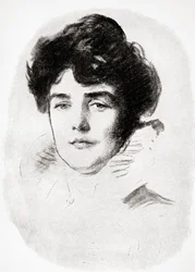 Jeanette Jennie Jerome, Lady Randolph Churchill en moeder van Sir Winston Churchill, uit A Roving Commission door Winston S. Churchill, uitgegeven door Scribners, 1930