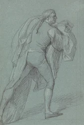 Figurenstudie voor het Schilderij van de Overwinning van Lord Duncan: Studie voor Matroos die de Nederlandse Vlag Draagt