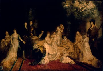 Schets van de familie Knatchbull in Mersham-le-Hatch, Kent, 1800-03