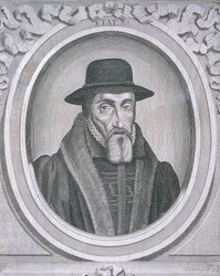 Ovaal portret van John Foxe, ca. 1570, ca. 1700