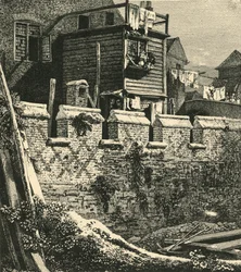 Fragment van de Londense stadsmuur bij St. Giles, Cripplegate, 1812, 1925