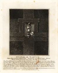 Guy, graaf van Warwick, van een basso-relievio in Warwick Lane
