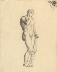 Naakte Mannelijke Figuur (klassiek) toont rechterkant