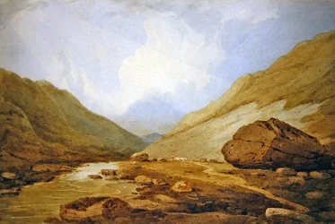 Een uitzicht in de Pass of Llanberis