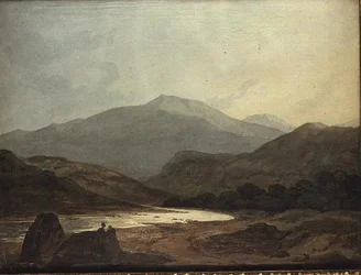 Moel Hebog: uitzicht op de vallei vanaf Dinas Emrys