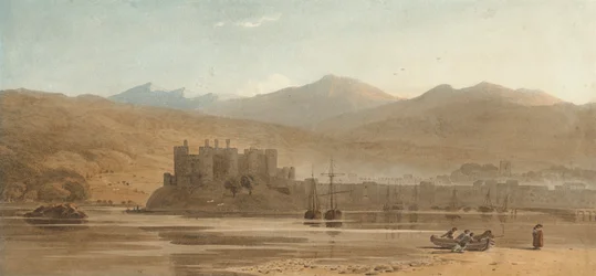 Uitzicht op Conwy Castle, Noord-Wales