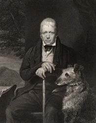 Sir Walter Scott, gegraveerd door W. Holl, uit 