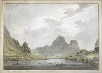 Gezicht op de Papetoai-baai, Moorea
