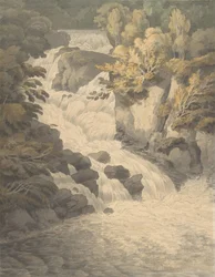 Waterval van de Aray bij Inveraray Schotland, 30 juni 1791