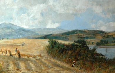 Oogsttijd aan de Conway Rivier, c.1890