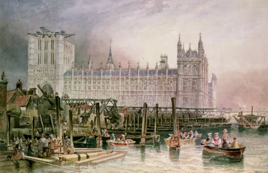 De bouw van de Houses of Parliament