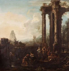 Een capriccio van klassieke ruïnes