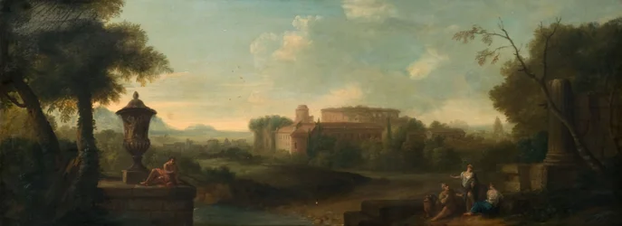 Rome vanaf de Aventijnse Heuvel, 1710