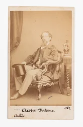 Carte-de-visite van Charles Dickens