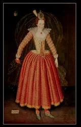 Lucy Harrington, Gravin van Bedford, in een masker kostuum ontworpen door Inigo Jones, 1606